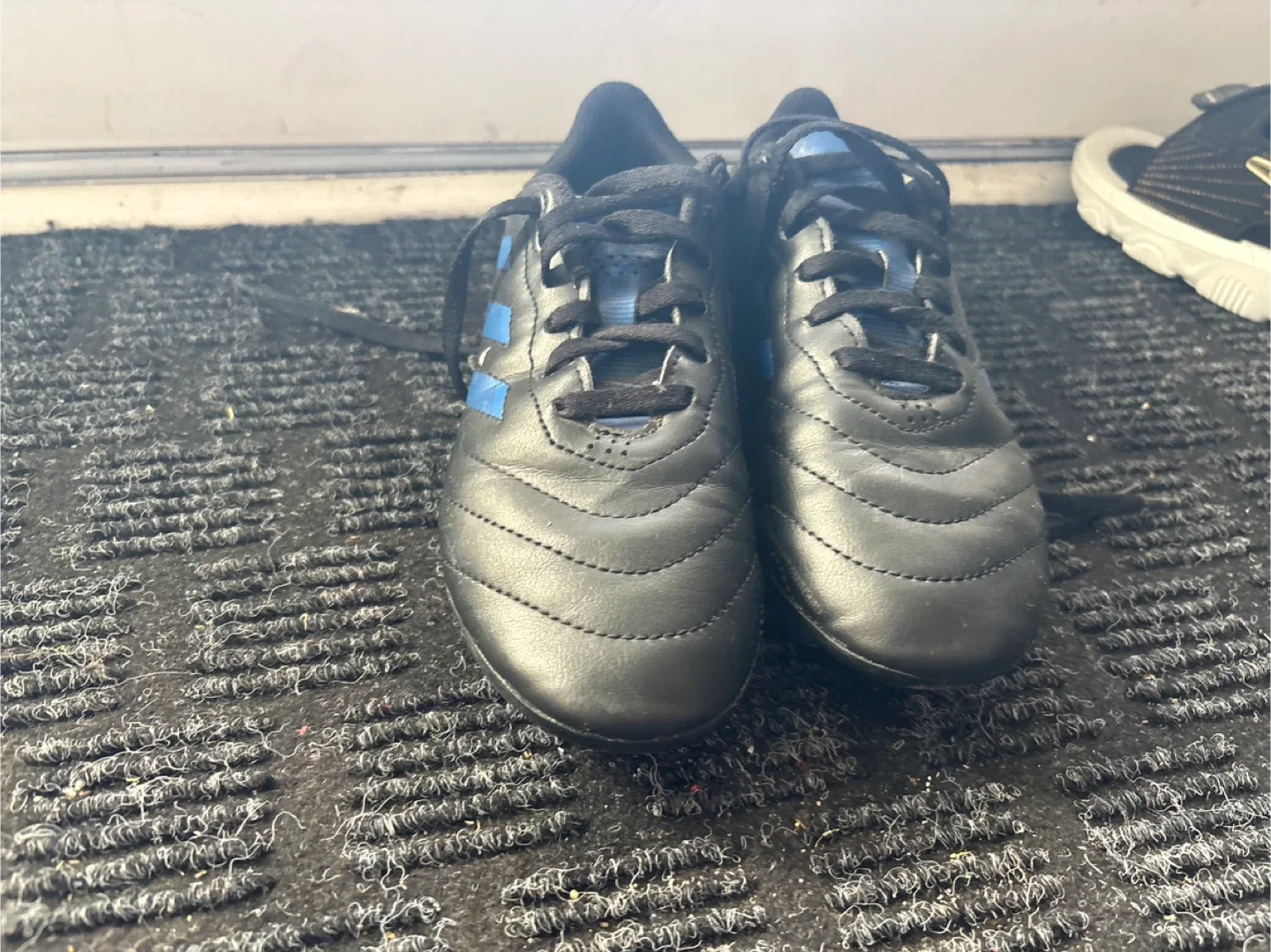 Adidas Black & Blue Soccer Cleats