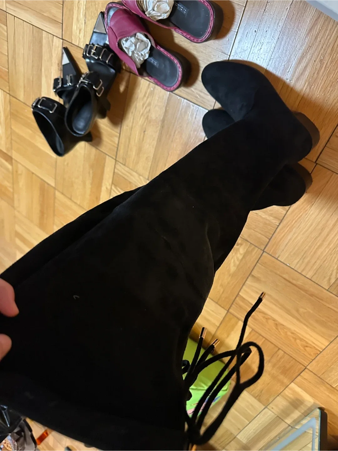 Stuart weitzman Black Thigh High Boots