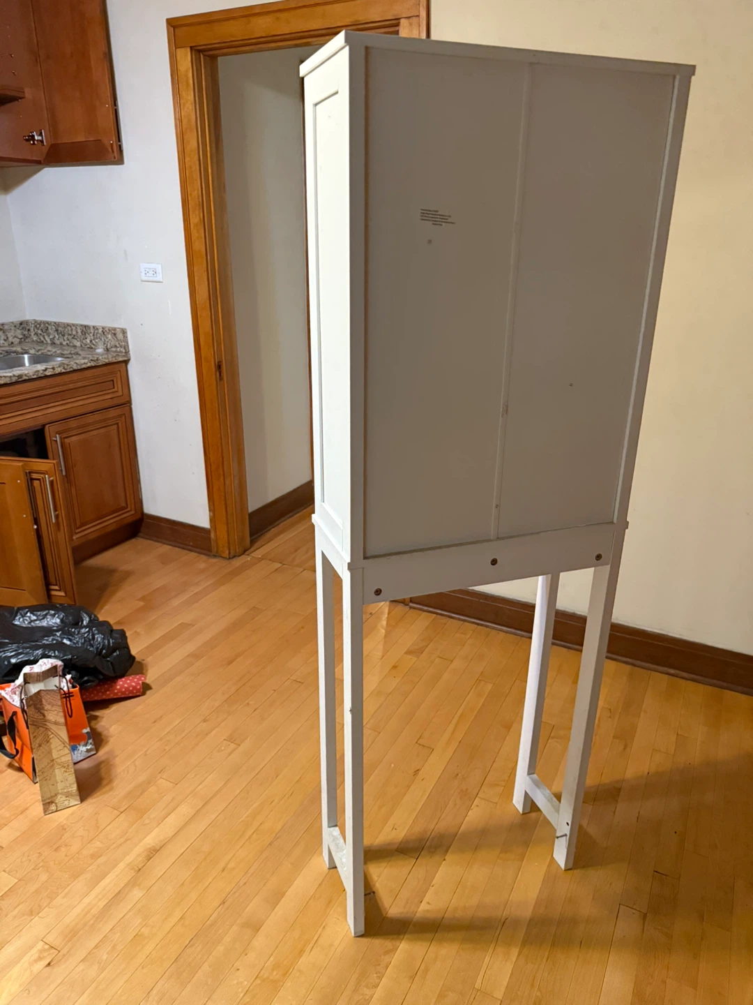 White Over-the-Toilet Storage Cabinet - photo 3