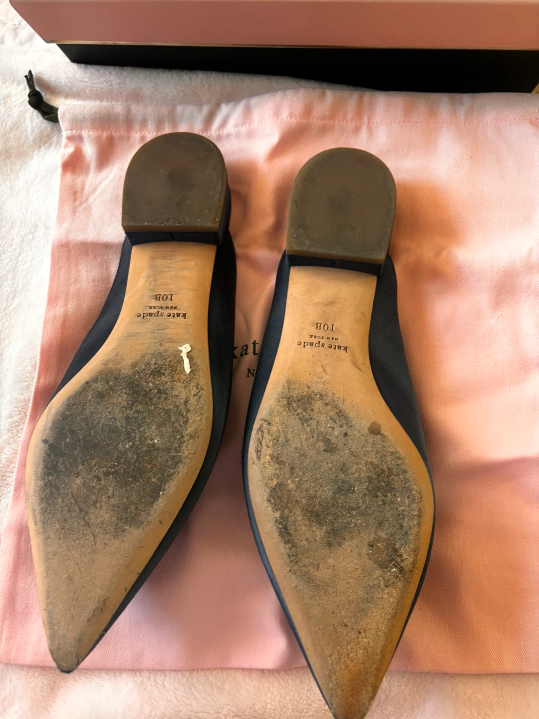 Kate Spade Navy Blue Embellished Mules - Size 10 - photo 4