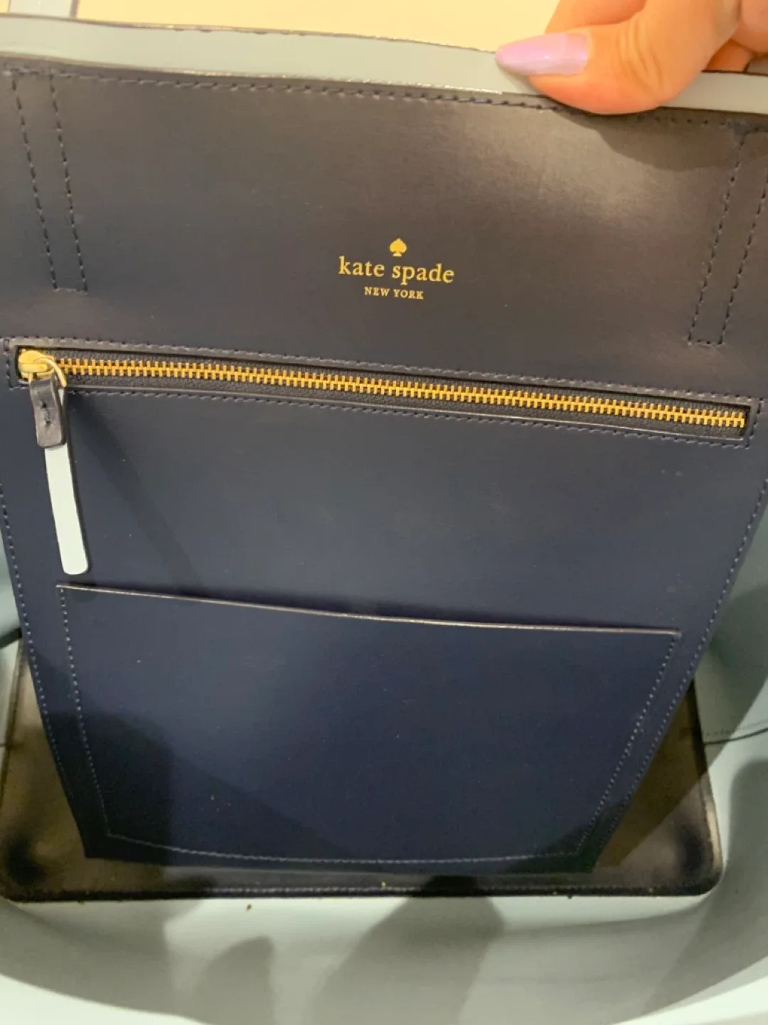 💙 New Kate Spade Len Polar Bear XL Tote Bag 💙 image indicator(8)