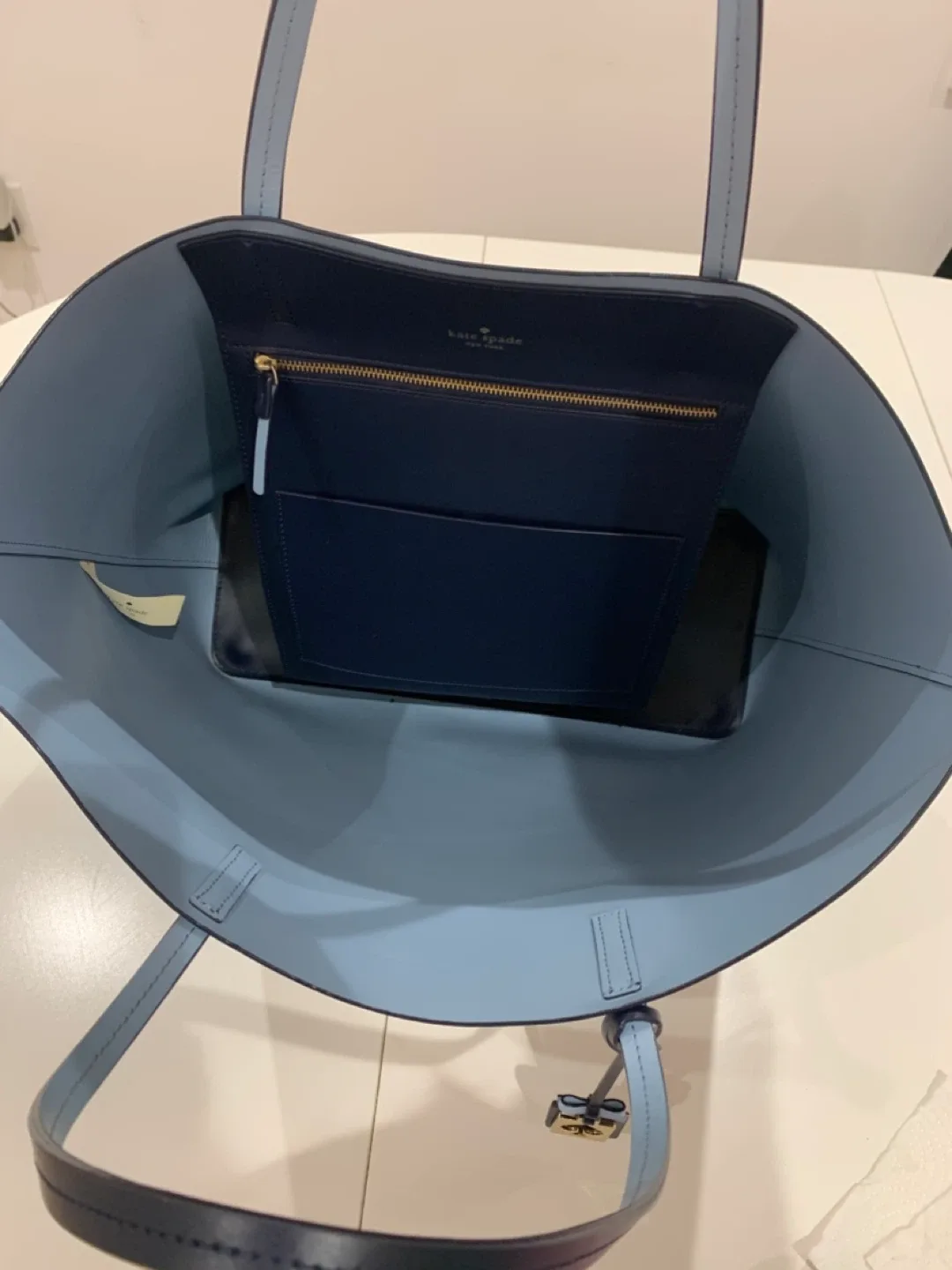 💙 New Kate Spade Len Polar Bear XL Tote Bag 💙 image indicator(9)