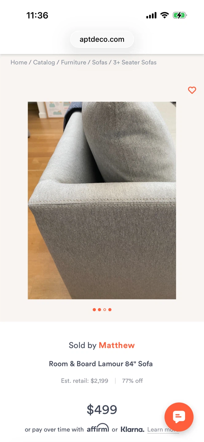 Room & Board Sofa - photo 5