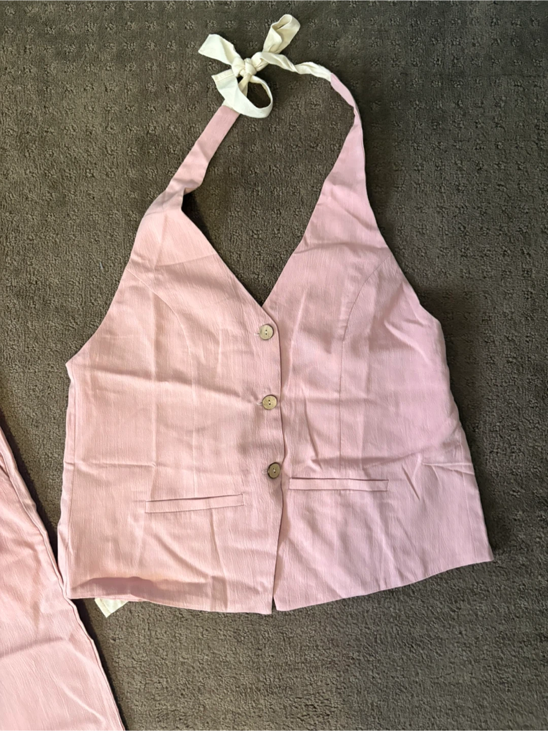 New Pink Halter Top & Pants Set - Size M - photo 3