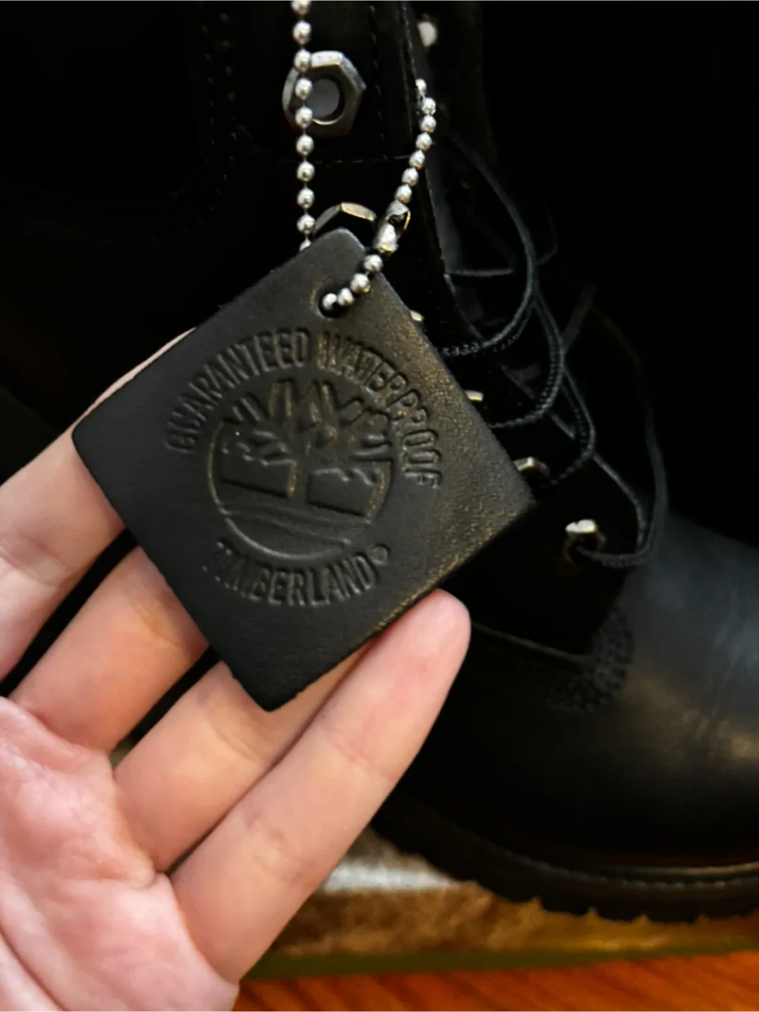 Black Leather Timberland Boots - Men’s 7.5 image indicator(2)