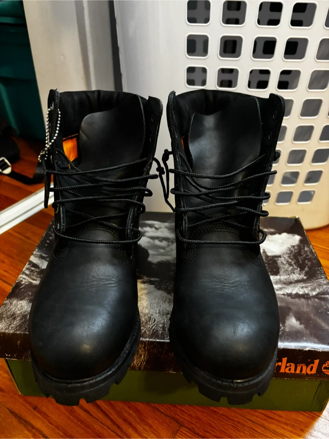 Black Leather Timberland Boots - Men’s 7.5 image indicator(3)