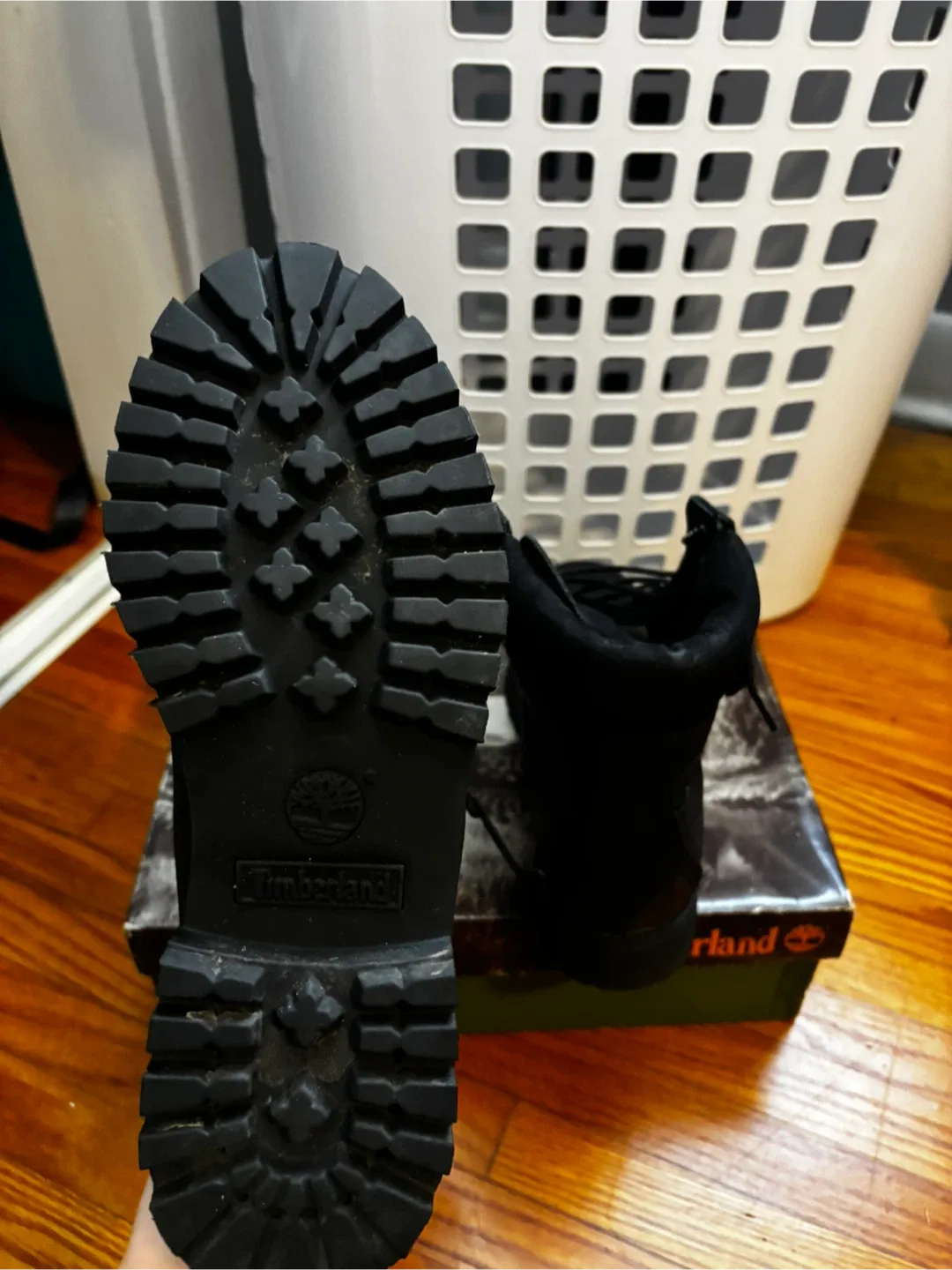 Black Leather Timberland Boots - Men’s 7.5 image indicator(7)