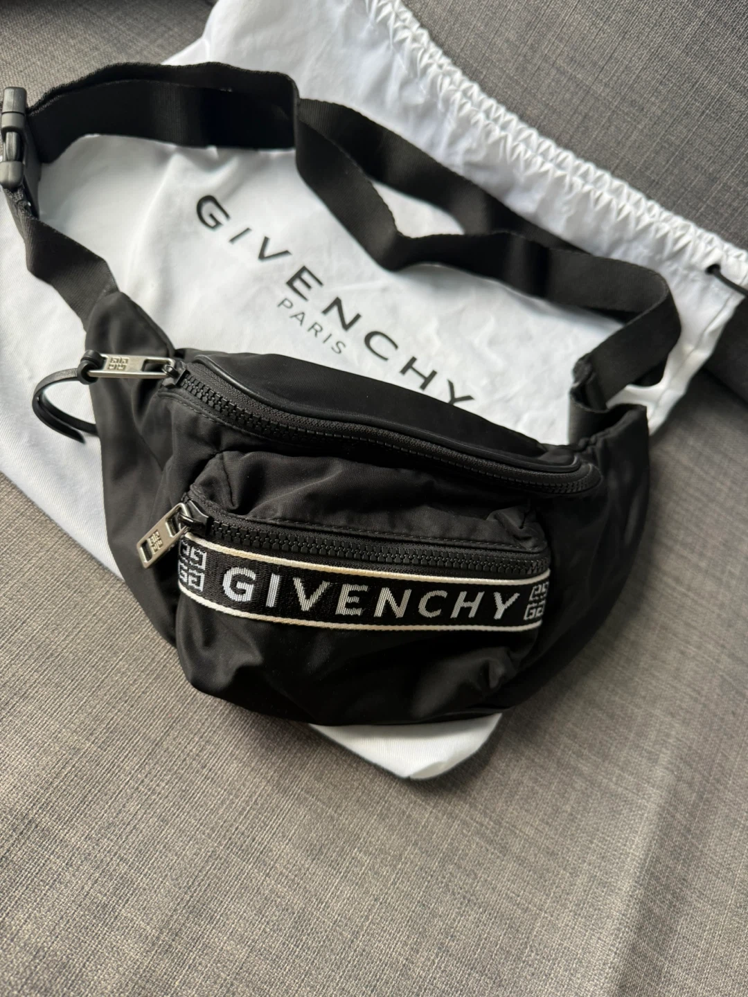 Givenchy Black Nylon BumBag