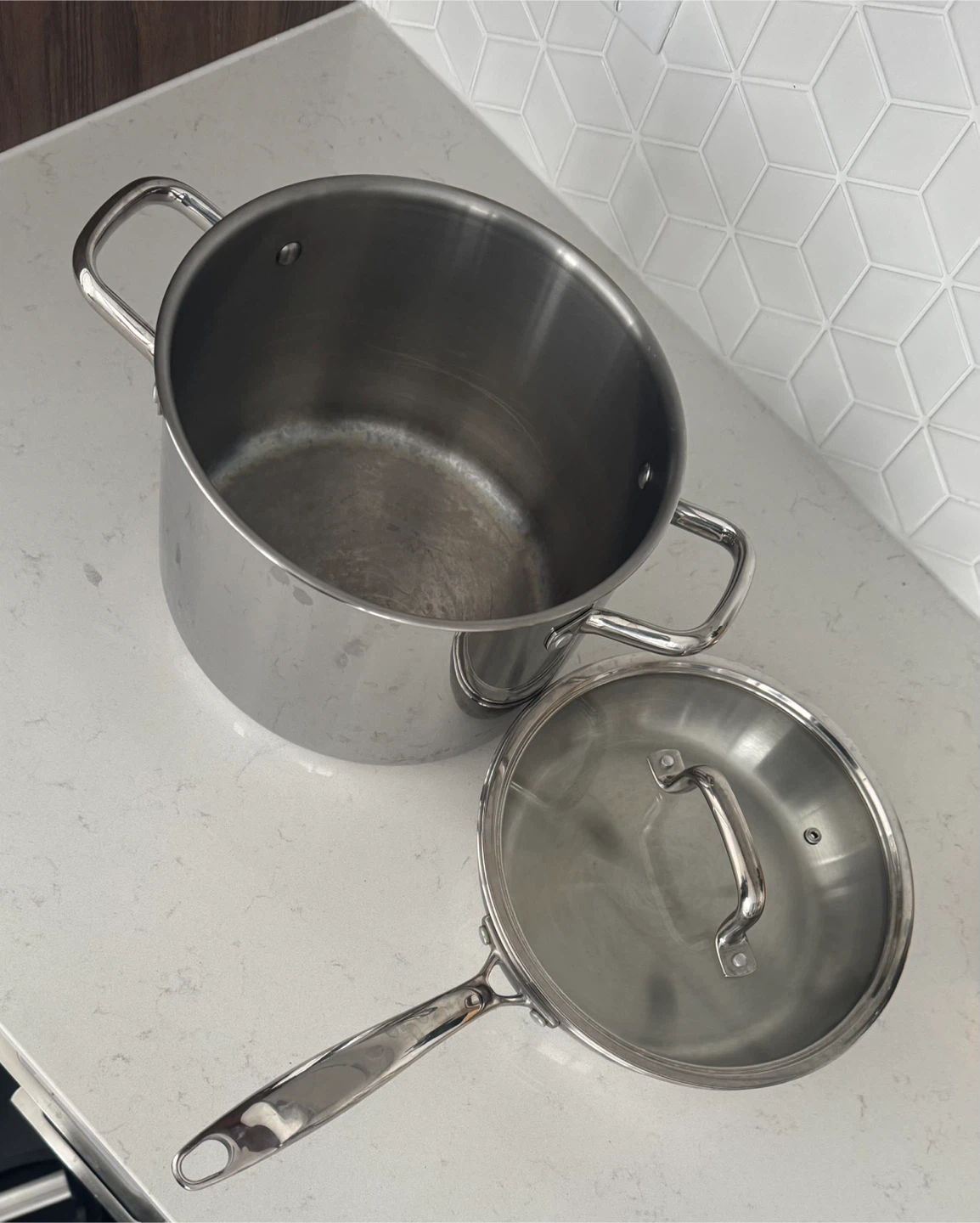 Stainless Steel Stock Pot and Fry Pan Set - photo 2
