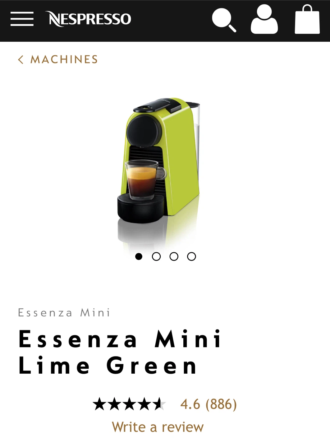 Nespresso Essenza Mini Lime Green Coffee Machine - photo 2