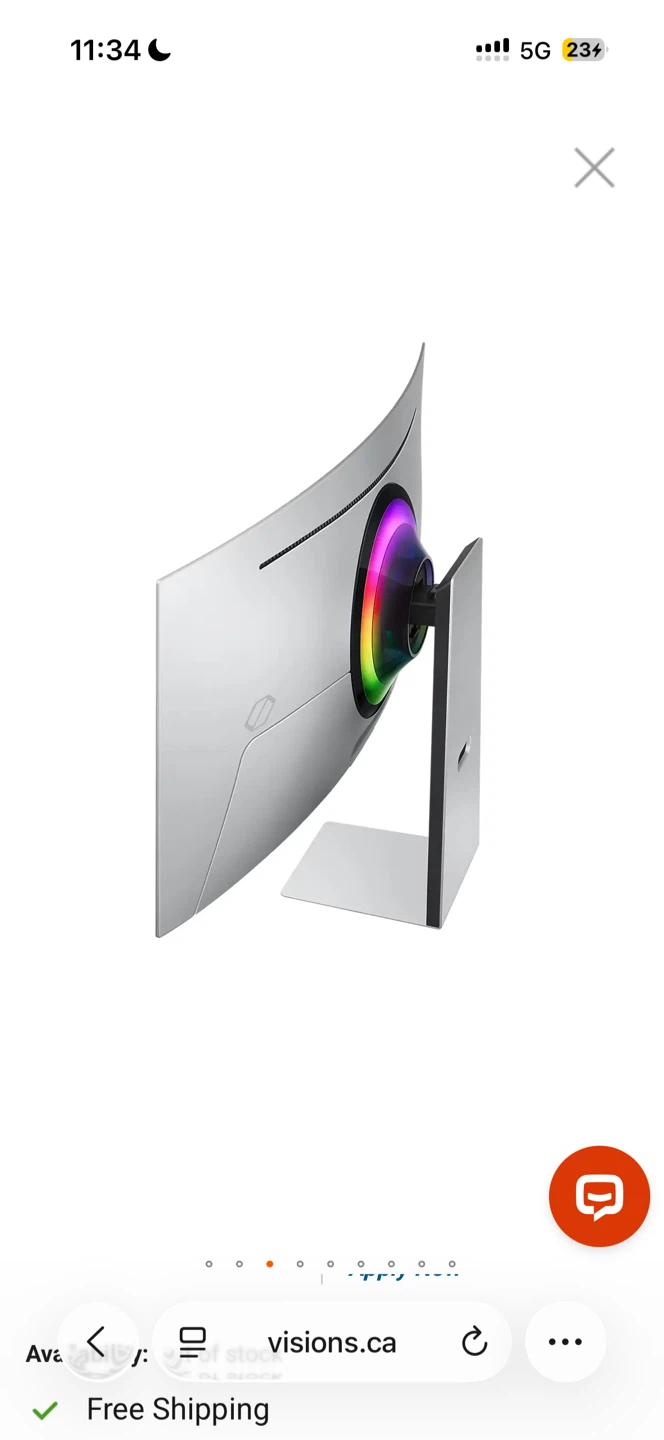 Samsung 34" Curved OLED Odyssey G8 Gaming Monitor - photo 3