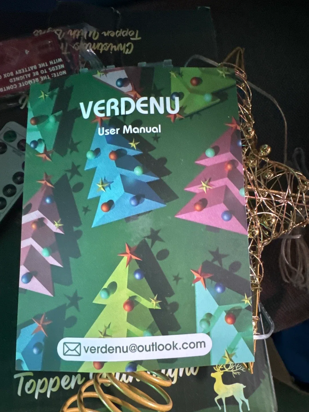 Verdenu Christmas Tree Topper with Lights & Remote image indicator(2)
