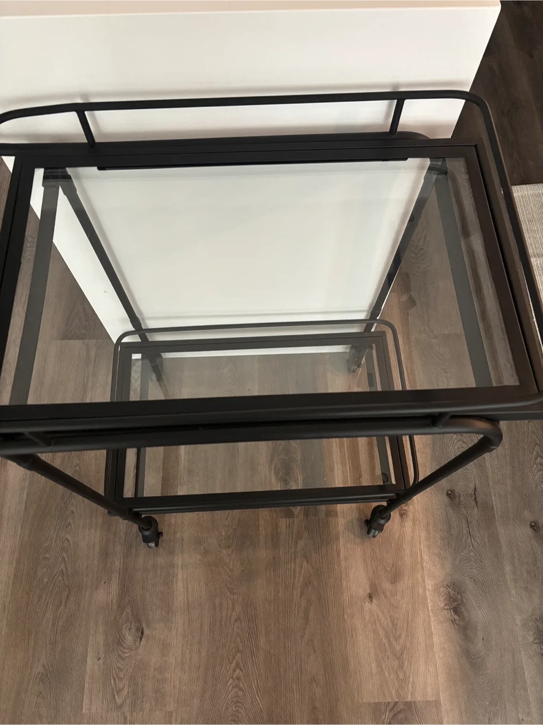 Black Metal & Glass Bar Cart image indicator(2)