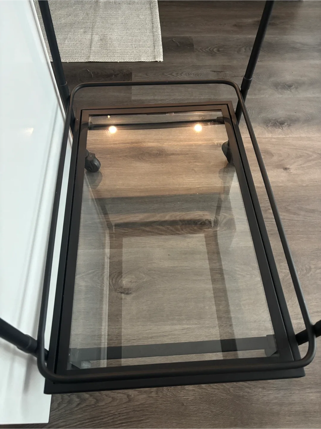 Black Metal & Glass Bar Cart image indicator(5)