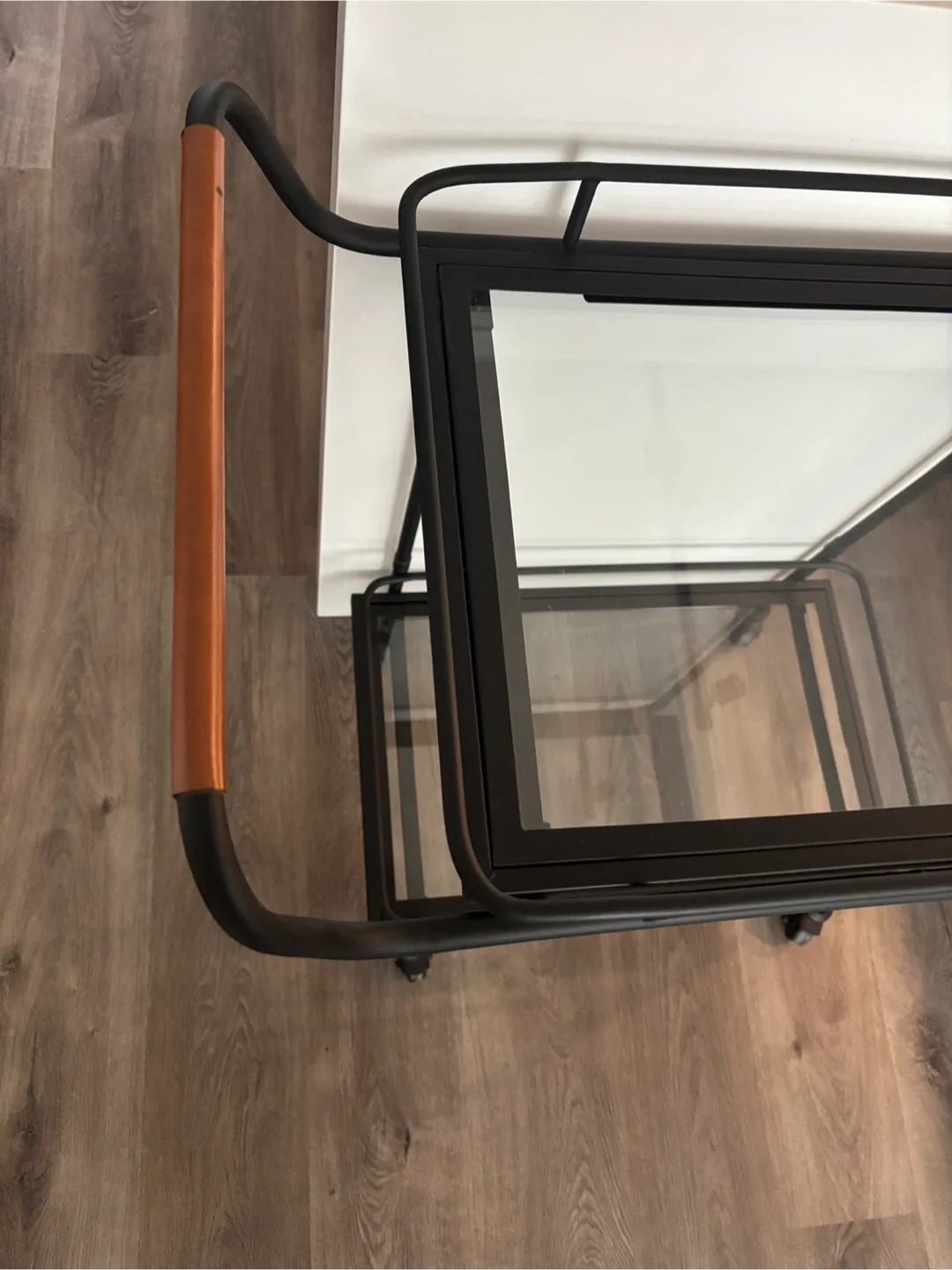 Black Metal & Glass Bar Cart image indicator(3)