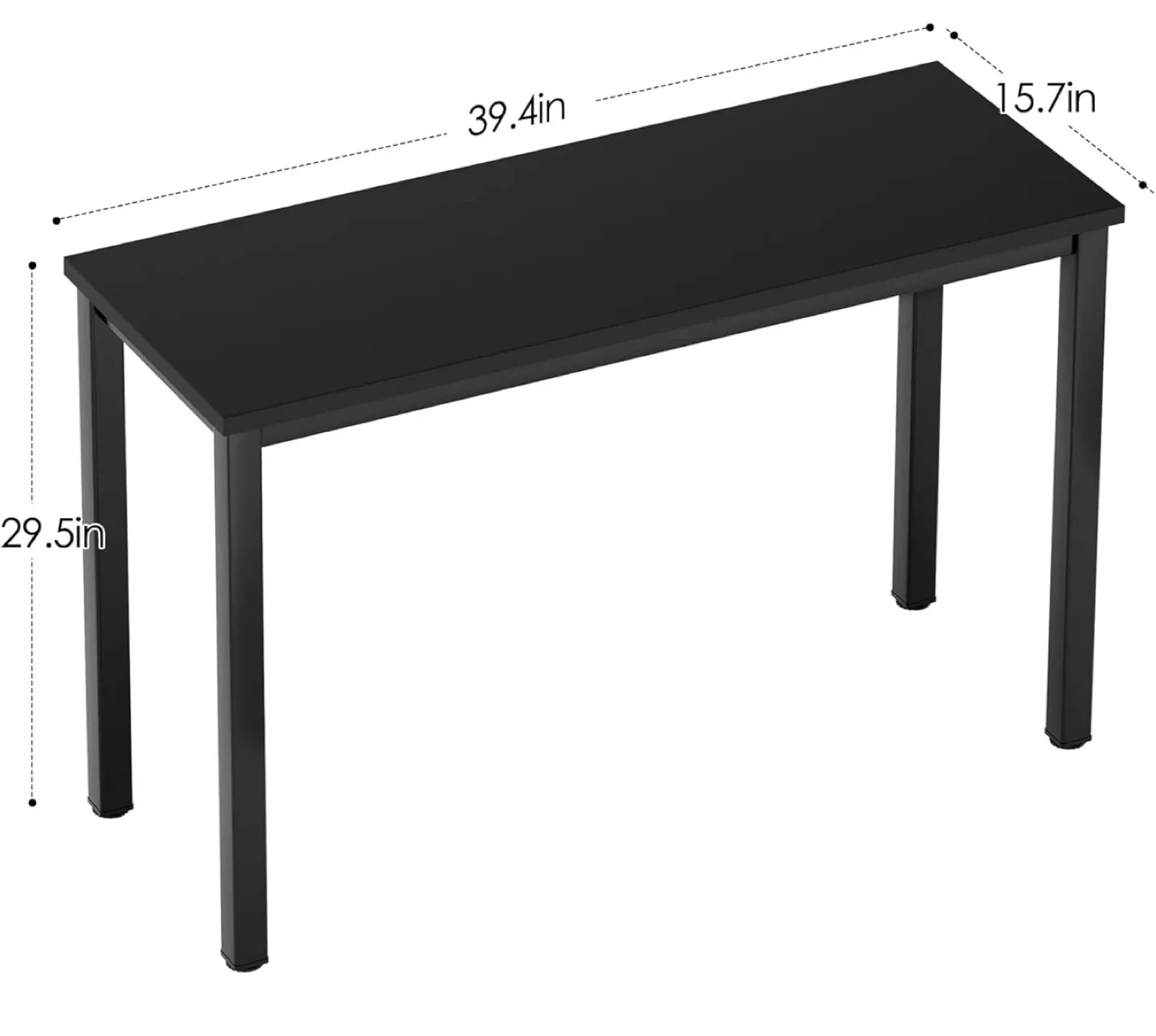 Black Computer Desk - 39.4 x 15.7 inches image indicator(2)