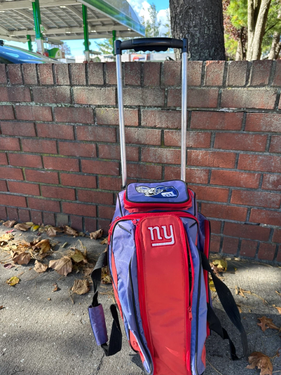 Ebonite Maxim Marilyn Bowling Ball & NY Giants Bag
