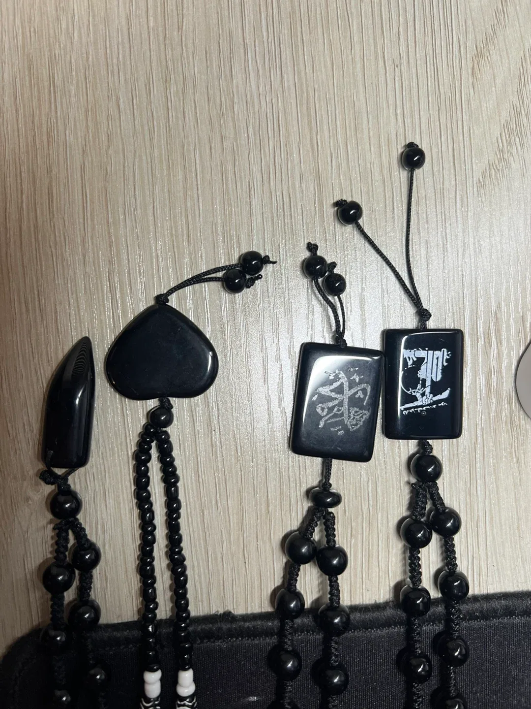 Black Beaded Necklaces with Pendants image indicator(4)