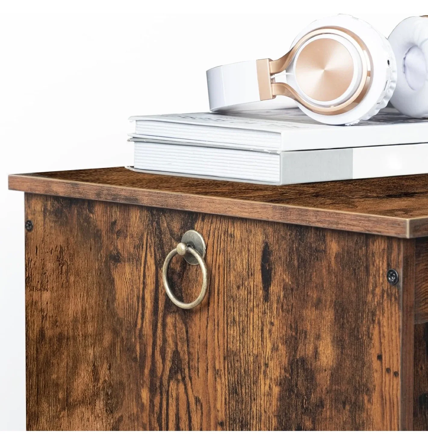 Rustic Brown Wooden Storage Trunk image indicator(8)