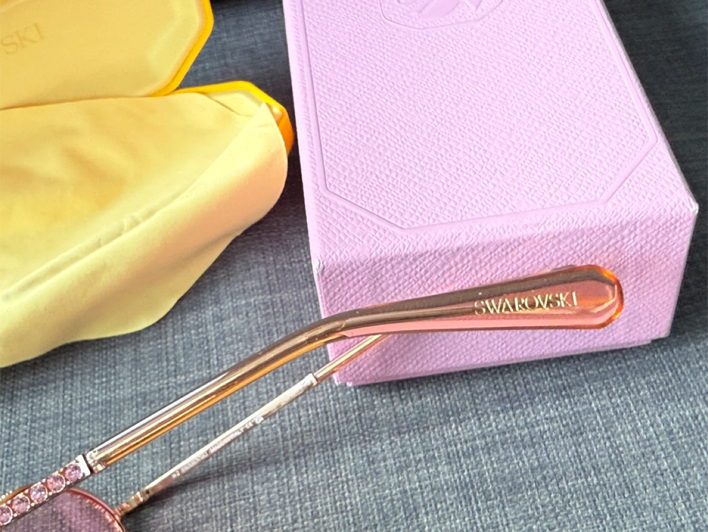 Swarovski Sunglasses oval pave crystals Pink - photo 4