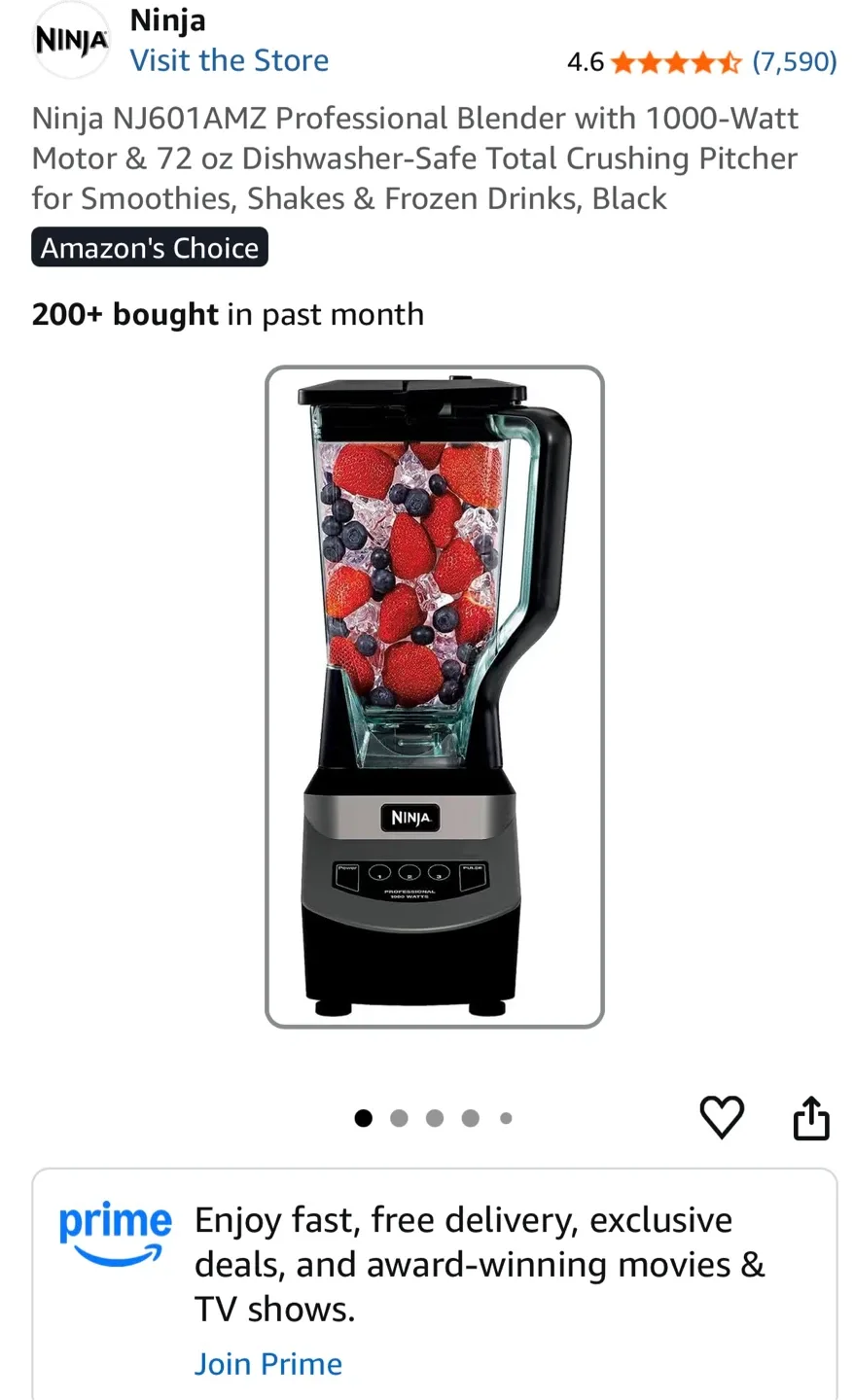Ninja Professional 1000 Watts Blender image indicator(4)
