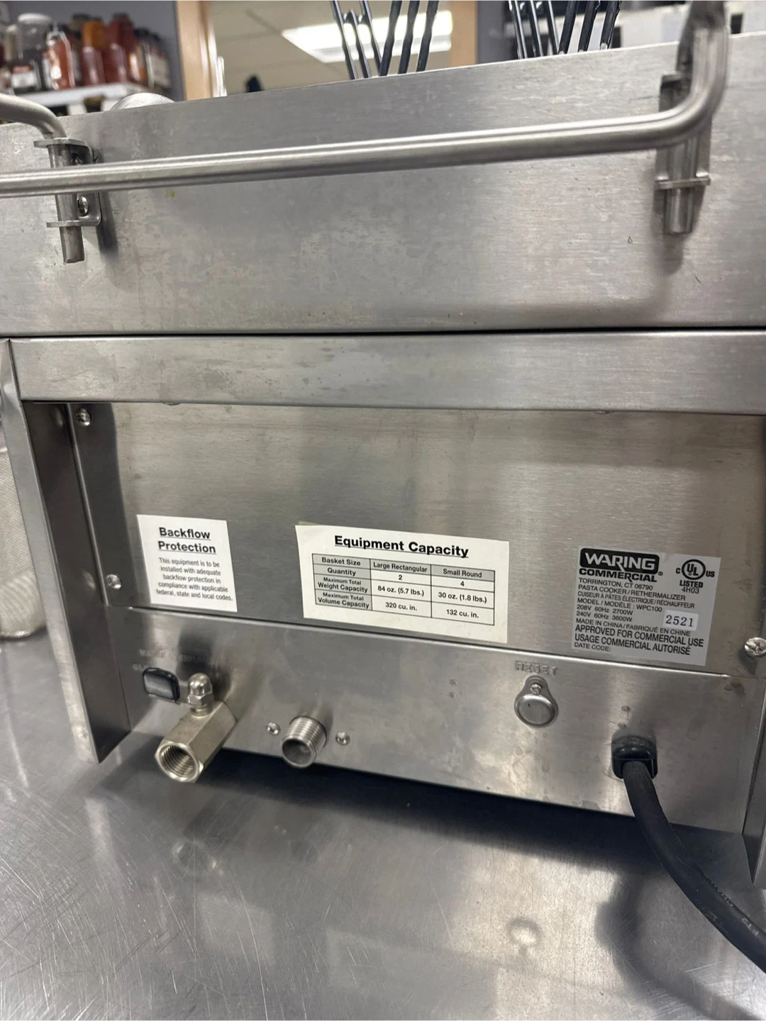 Waring Commercial Pasta Cooker/Rethermalizer - photo 3