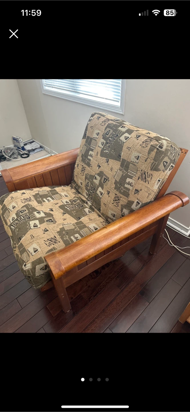 wooden futon armchair