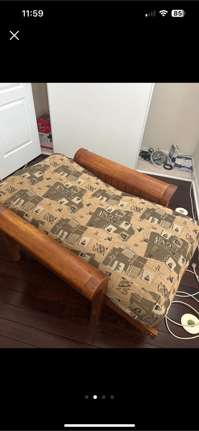 wooden futon armchair - photo 2