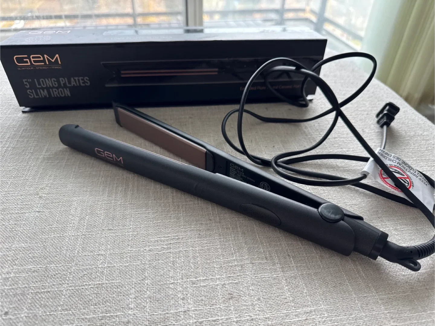 GEm 5" Long Plates Slim Iron - Hair Straightener