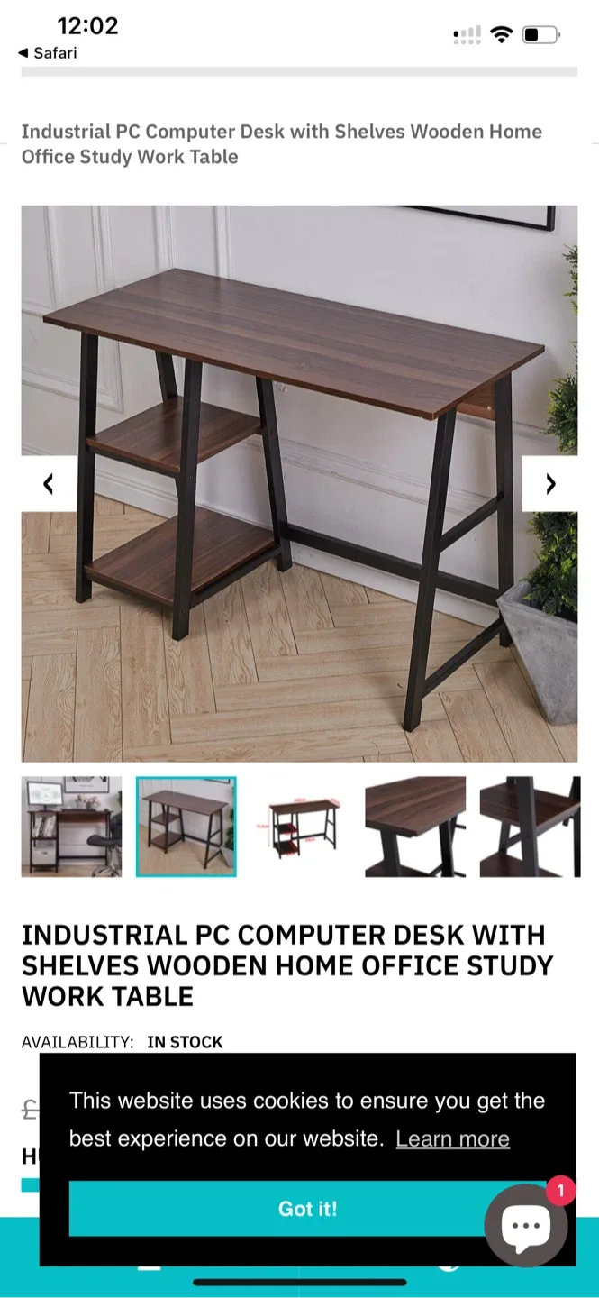 Industrial PC Computer Desk with Shelves