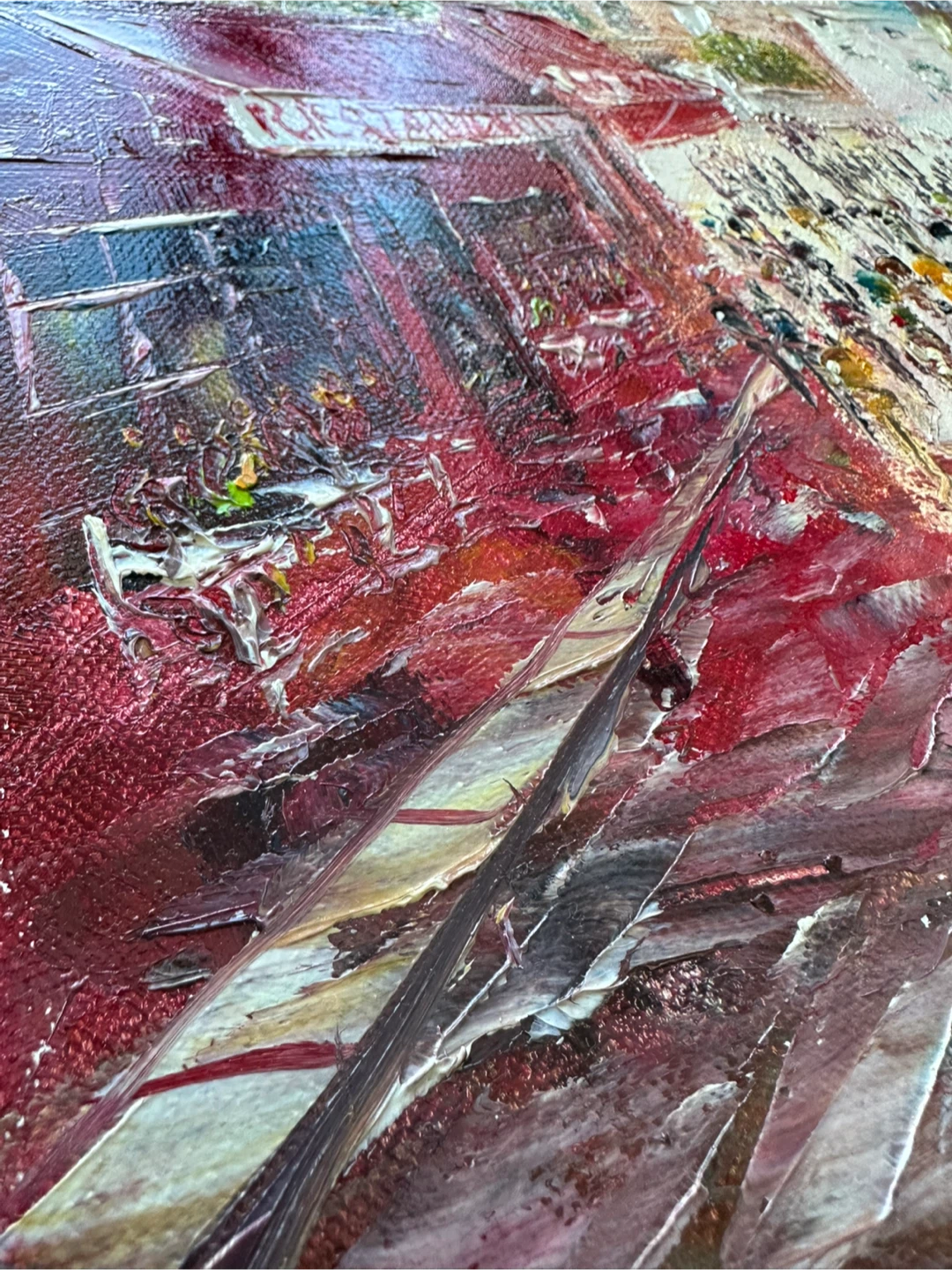 Hand painted painting from Montmartre's Place du Tertre in Paris - photo 5