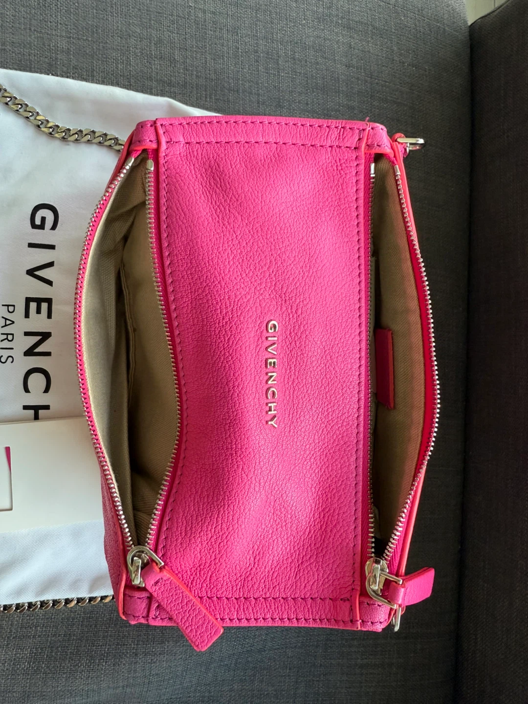 Givenchy small sugar chain bag  - Shocking Pink - photo 3