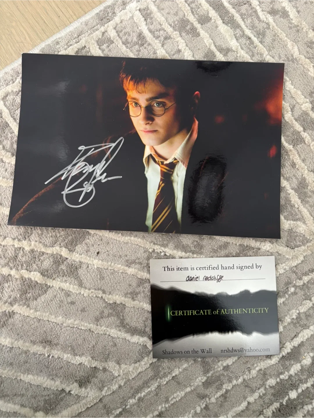 Daniel Radcliffe Autographed Photo with COA