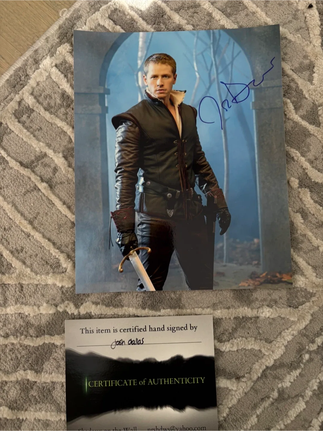 Signed Josh Dallas Photo with Certificate