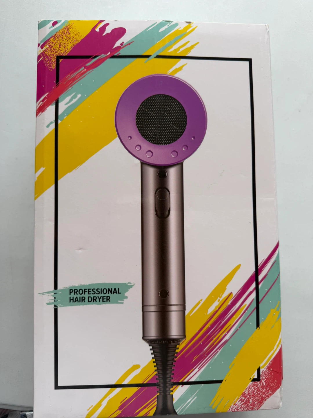 Professional Hair Dryer - Iron Gray/Fuchsia NEW