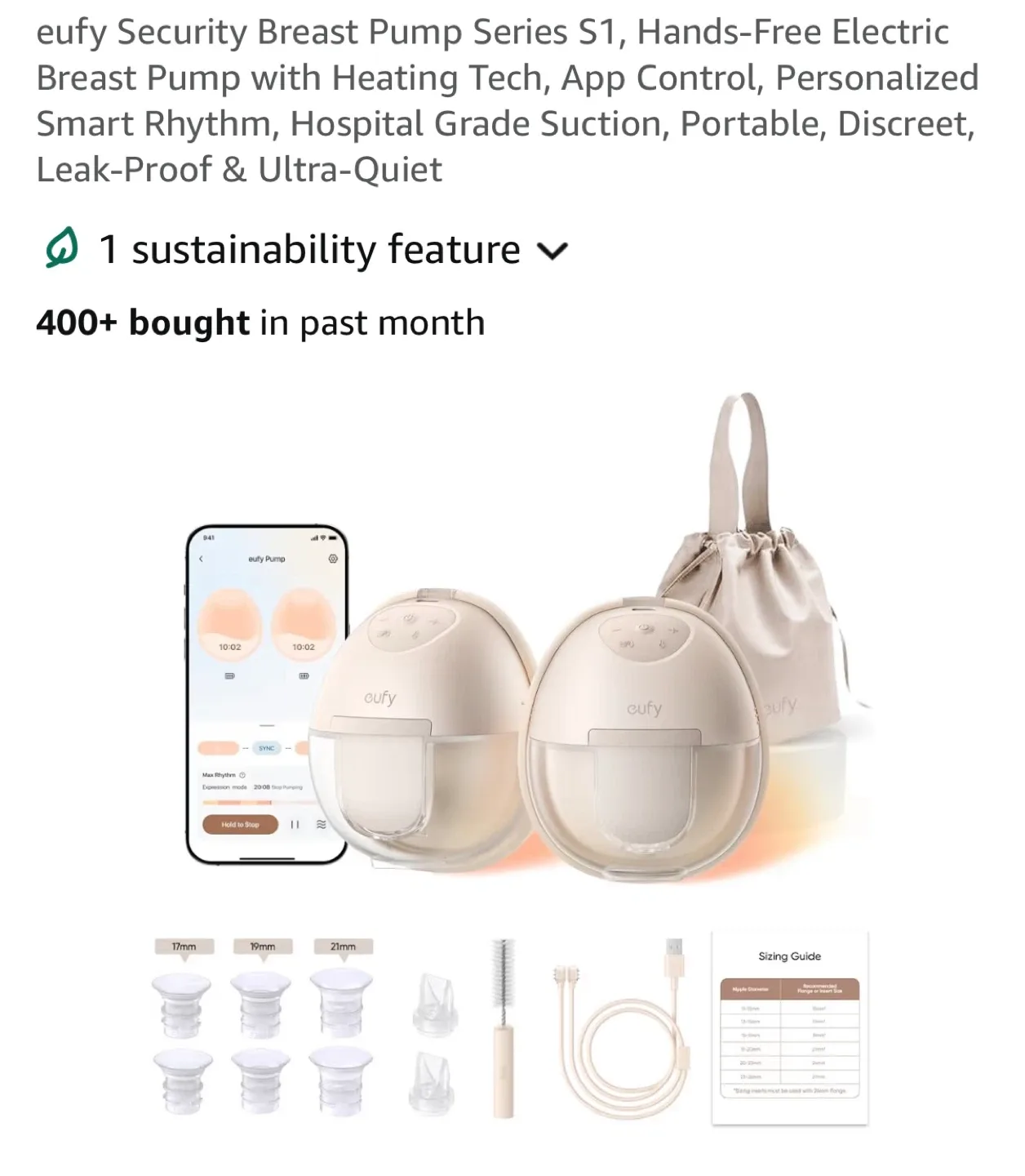 Brand new Eufy Wearable Breast Pump S1, Hands-Free