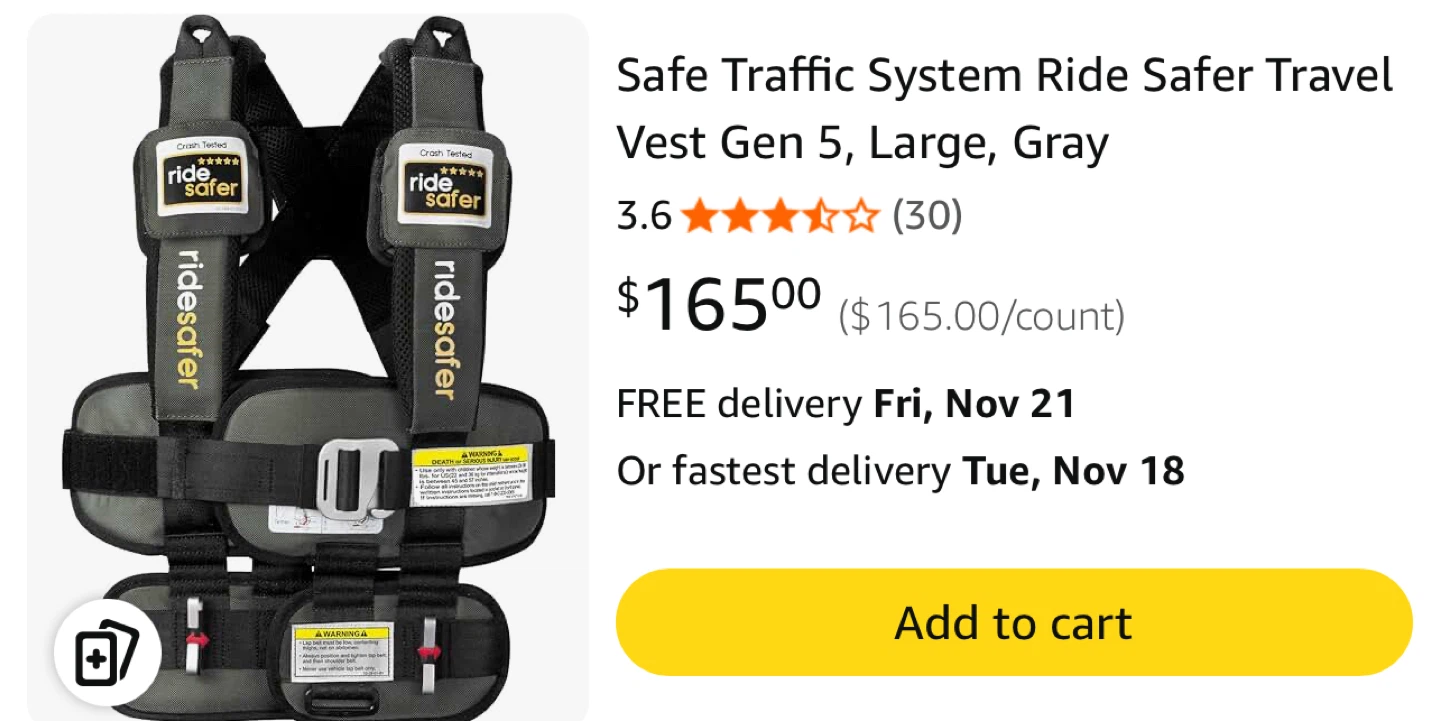 Ride Safer Travel Vest Gen 5 - Large - photo 5