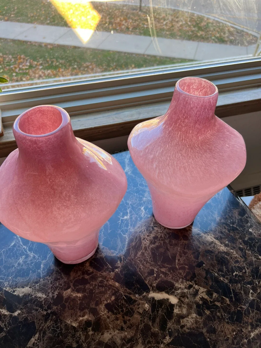 Anthropologie Smashed Glass Pink Vase 12.5 in. image indicator(2)