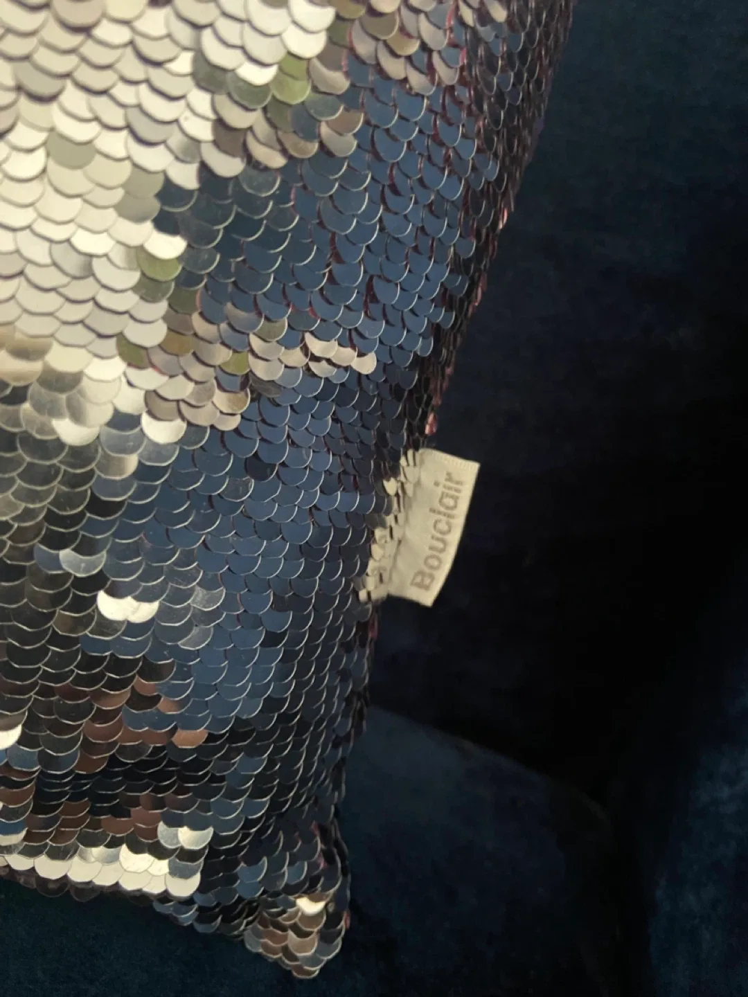 Bouclair Flip Sequin Pillow - Pink & Silver -Smile image indicator(3)