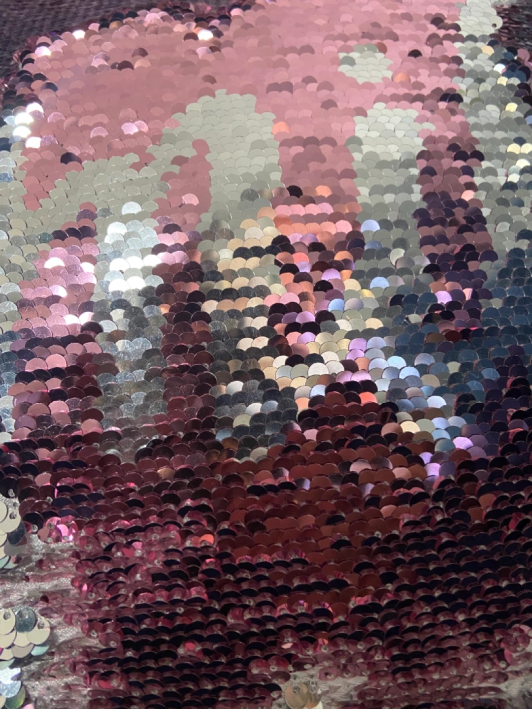 Bouclair Flip Sequin Pillow - Pink & Silver -Smile - photo 5