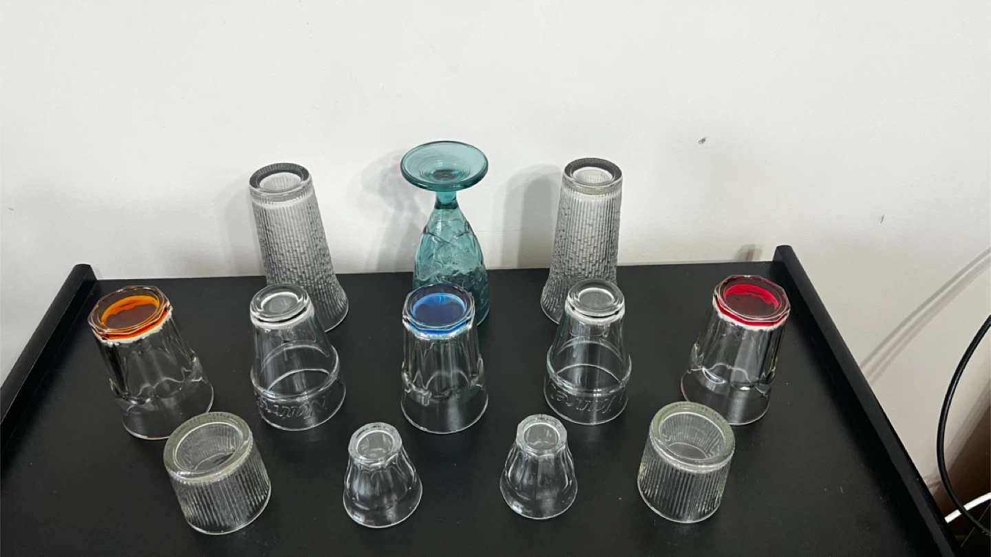 Mixed Coloured 12 pcs Drinking Glasses - photo 2