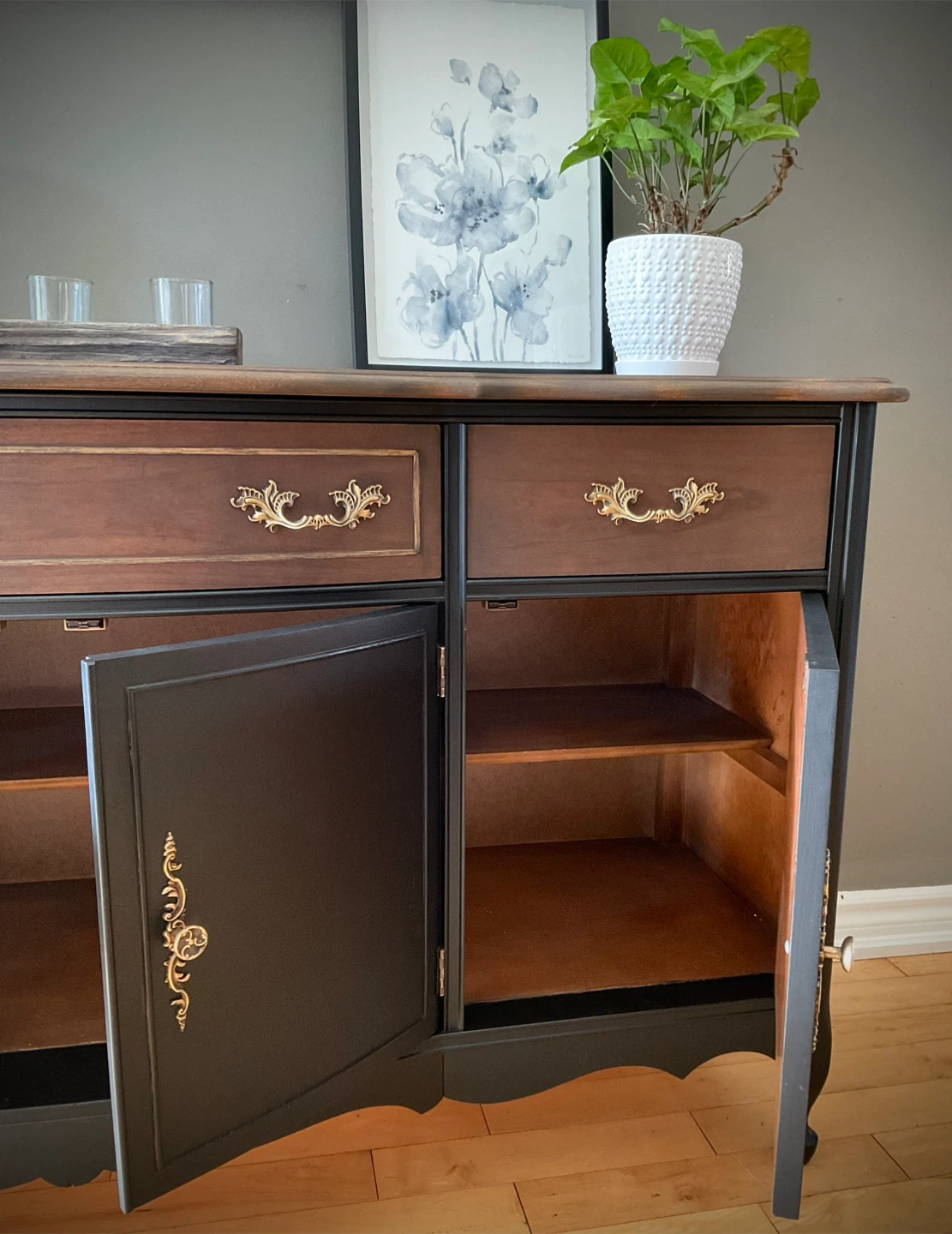 ✨ Refinished Knetchel Solid Wood Sideboard / - photo 4