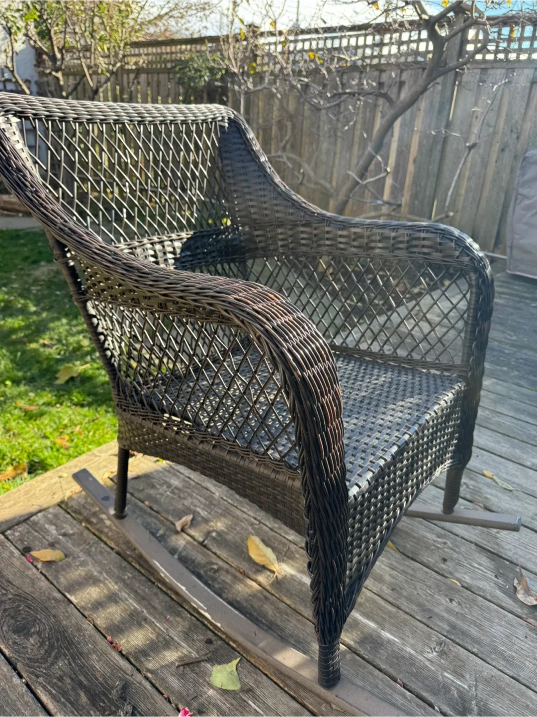 Wicker Resin Rocking Chair - Outdoor Use