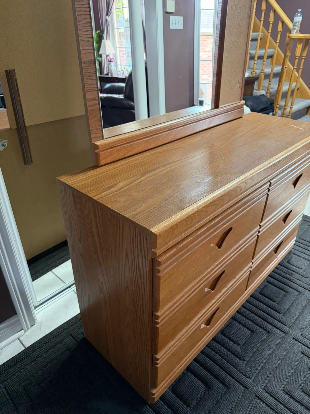 Wooden Dresser with Mirror - photo 3