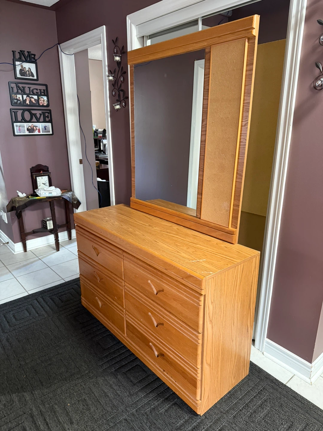 Wooden Dresser with Mirror - photo 4