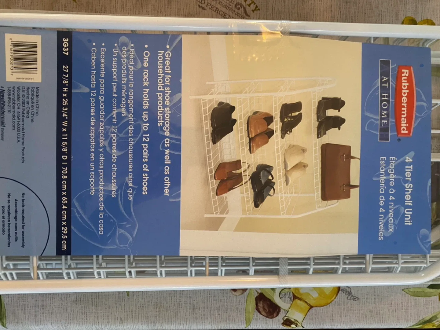 Rubbermaid 4-Tier Shoe Rack - New in Box