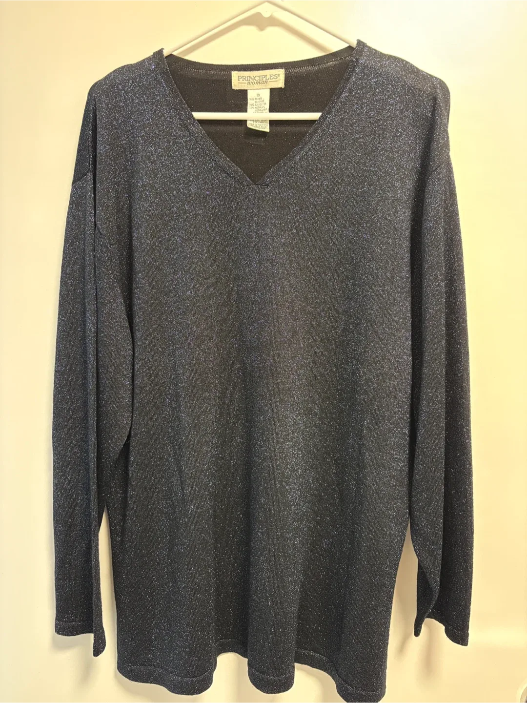 1X Soft Navy Sparkly Sweater thumbnail