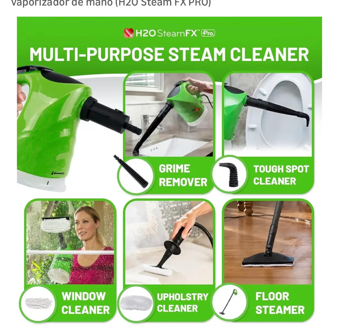 H2O SteamFX Pro Multi-Purpose Steam Cleaner