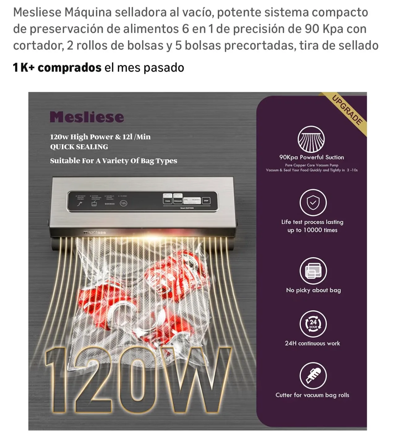 Mesliese Vacuum Sealer 9 Piece Bundle image indicator(6)