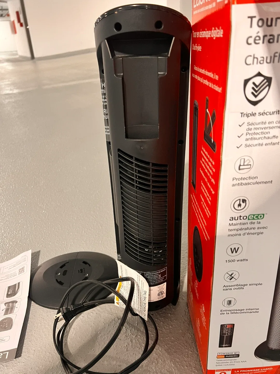 Lasko Digital Ceramic Tower Heater CT22495C- Full Room image indicator(5)